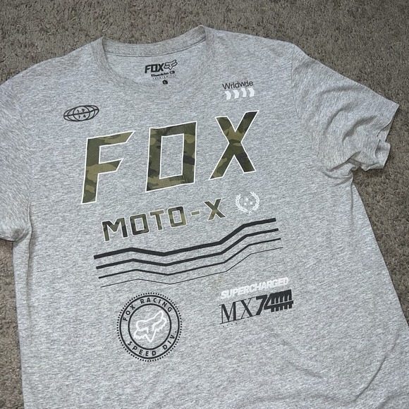 Fox Men's Gray Moto-X Graphic Tee - Picture 1 of 6